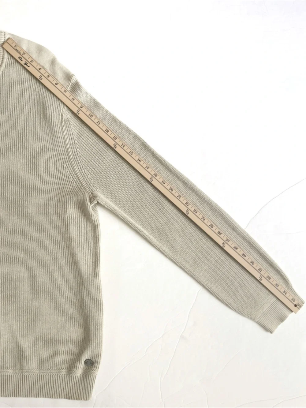Tommy Bahama Jeans 1/4 Zip Sweater Mens 3XL Cream Cotton Knit Pullover Casual